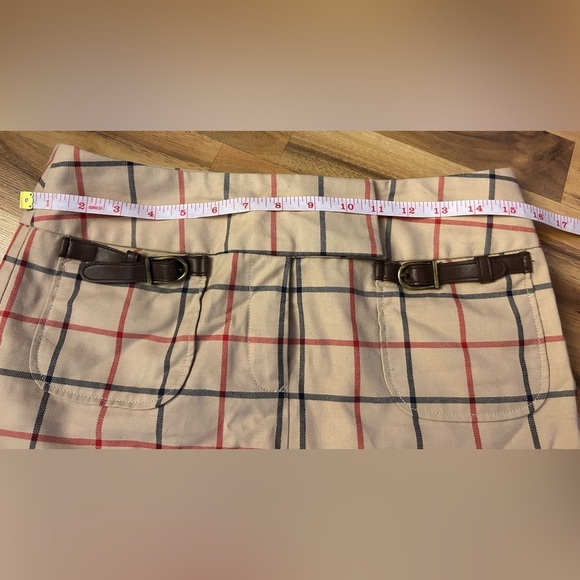 Plaid Skirt with Belt Accents - Picture 3 of 6